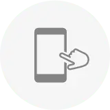 スマホをタップするアイコン